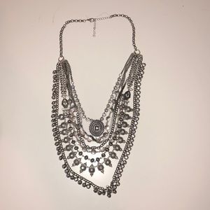 Edgy chain metal statement necklace for sale